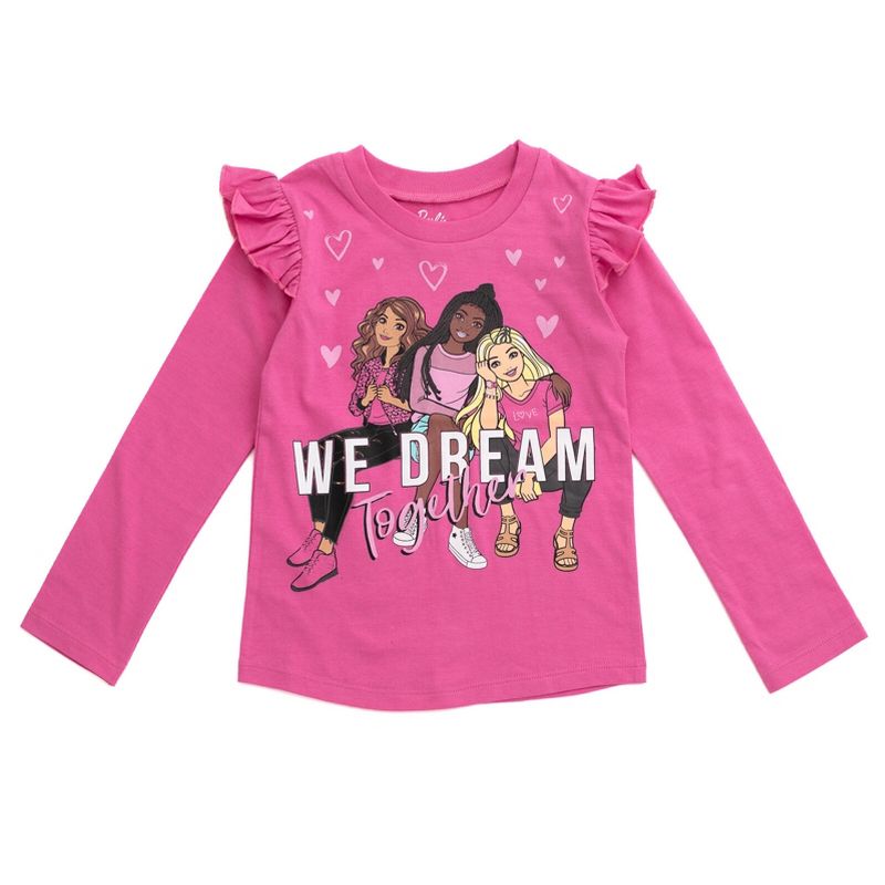 Barbie Girls 3 Pack T-Shirts Toddler to Big Kid , 5 of 9