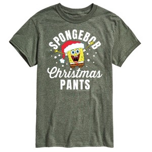 Men's - SpongeBob SquarePants - Christmas Pants Short Sleeve Graphic T-Shirt - 1 of 4