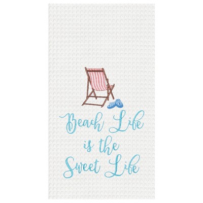 C&F Home Beach Life Waffle Weave Cotton Kitchen Towel