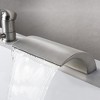 Sumerain Deck Mount Roman Tub Faucet with Hand Shower Brushed Nickel Waterfall Bathtub Faucet - 4 of 4