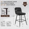 Arceso Bar Stools Set of 2, Double-Layer Upholstered Counter Height Bar Stools , 24 Inch Faux Leather Barstools with Back and Footrest - 2 of 4