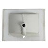 Vynxaria 24"D x 18.3"W x 6.7"H Gloss White Ceramic Bathroom Sink Vanity Top Basin Only - 3 of 4