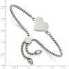 Chisel Stainless Steel Polished Heart Adjustable Bracelet - 3 of 4
