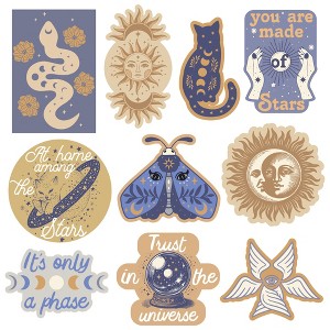 Celestial Sticker Extra Large Star Stickers for Adults Funny Adhesives with Memes - Crazy Dog Multi 10 Pieces - 1 of 4