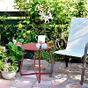 Yardgrace 18-Inch Foldable Metal Side Table w/Detachable Design & Adjustable Feet - 2 of 4