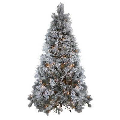 Northlight 7.5' Prelit Artificial Christmas Tree LED Black Spruce - Clear Lights