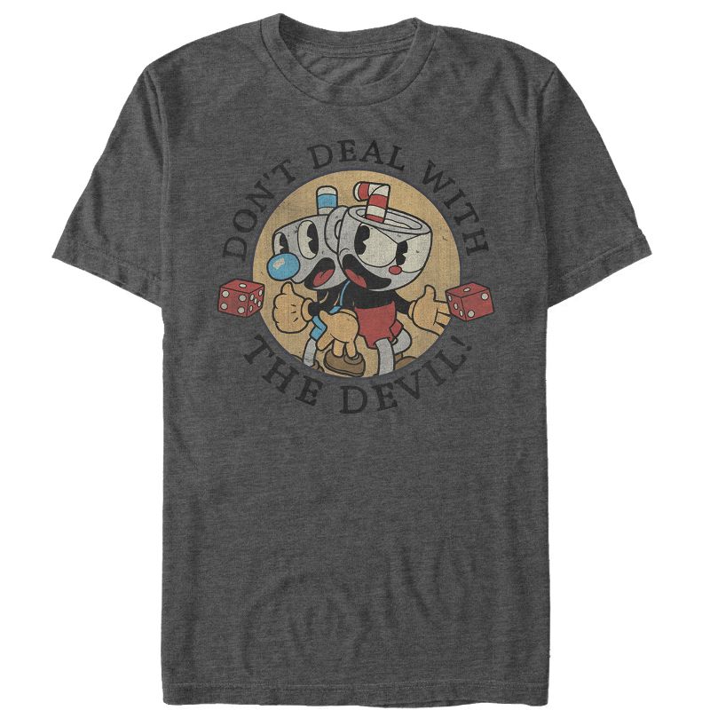 Men's Cuphead Don't Deal with the Devil T-Shirt, 1 of 5