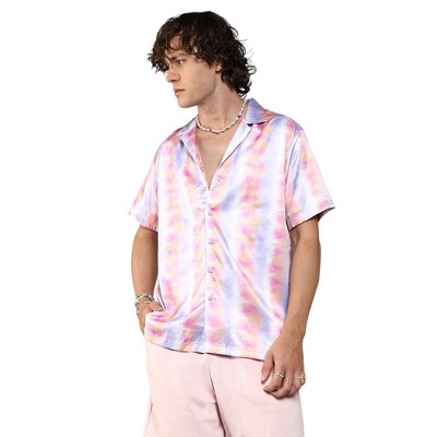 Campus Sutra Men Men's Lavender & Pale Orange Relaxed Ombre Shirt