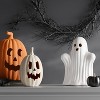 Large Textured Ceramic Ghost Decorative Sculpture - Hyde and EEK! Boutique™ Matte White - 2 of 3