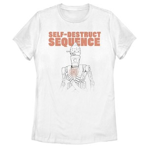 Women's Star Wars The Mandalorian Self-Destruct Sequence IG-88 T-Shirt - 1 of 4