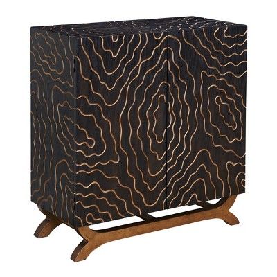 Montauk 2 Door Cabinet Black - Treasure Trove Accents