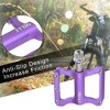 Unique Bargains Aluminum Alloy Rear Foot Peg Flat Pedal Footrests Fit 9/16 Inch Axles MTB Bike Black 1 Pair - 4 of 4