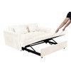 65" Velvet 3-in-1 Foldable Sofa Bed with Adjustable Back & Storage Bag - 3 of 4