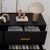 Dresser for Bedroom, Modern Wood Dresser with 6 Wide Drawers, Gold Handles Storage Organizer Unit - 2 of 4