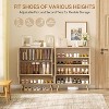 Rattan Shoe Cabinet with Doors, 4-Tier Shoe Storage Cabinet for Entryway, Shoe Rack Organizer Cabinet with Woven Rattan Doors and Adjustable Shelves - 4 of 4