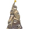 Girl's Design By Humans Christmas Tree Sloths By huebucket T-Shirt - 2 of 3