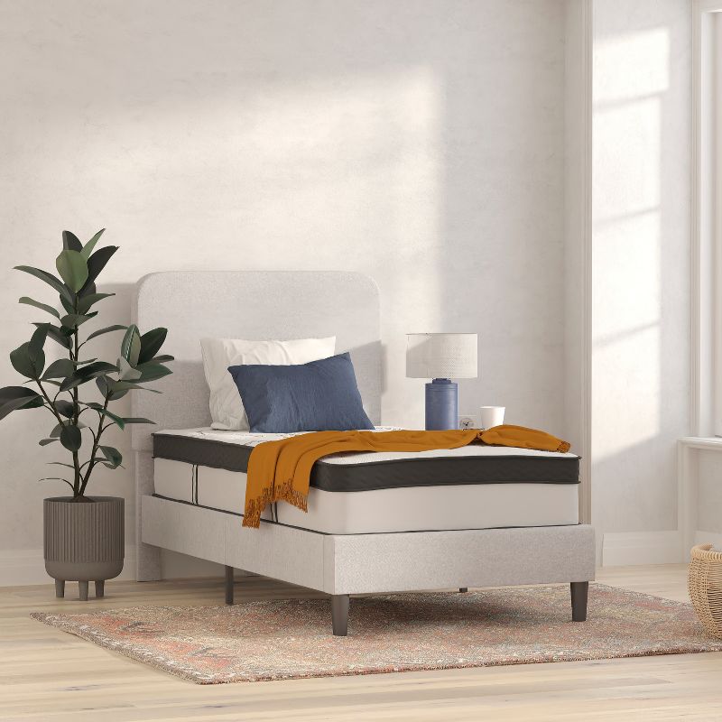 Flash Furniture Capri Comfortable Sleep 12 Inch CertiPUR-US Certified Hybrid Pocket Spring Mattress, Mattress in a Box, 1 of 20
