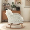 Hrinhom 29.5"W Patio Rockers Chair,Outdoor Wicker Rocking Chair With Cushions - 4 of 4