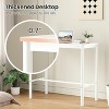 Infurnic Desks, Rectangular Dining Desk with four Sturdy Tables Legs, Modern Table for Kitchen or Living Room, White, 23.6"*47.2"*41.3" - 3 of 4