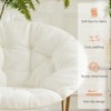Mr Ironstone Comfortable Folding Disc Chair - Faux Fur Accent Chair for Bedroom & Living Room (Adult Size) - 3 of 4