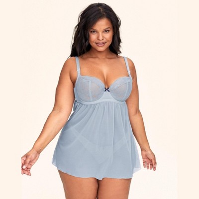 Adore Me Women's Claussine Babydoll Lingerie : Target