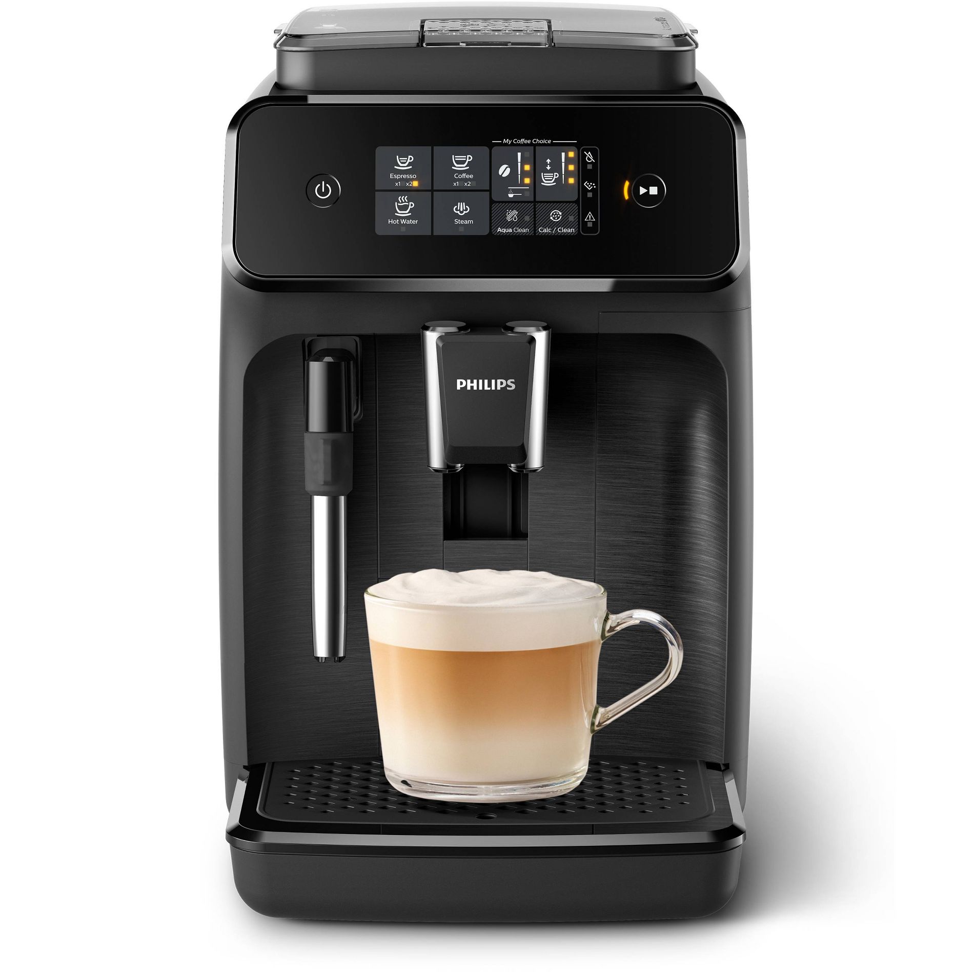 Philips 1200 Fully Automatic Espresso and Coffee Machine with Milk Frother Black