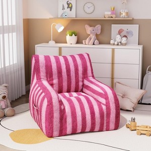 Sapphtopaz Bean Bag Chair for Adults Teens,Faux Fur Bean Bag Sofa Floor Sofa with Side Pockets,Comfy Reading Chair for Living Room,Bedroom - 1 of 4