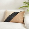Saro Lifestyle Color Band Fringe Poly Filled Pillow - 4 of 4