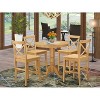 HomeStock 5-Piece Round Natural Oak Finish Solid Wood Top Dining table with 4 Chairs - 2 of 4