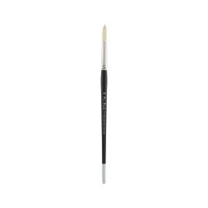 Creative Mark Pro Stroke Premium White Chungking Hog Bristle Artist Paint Brush - Round  - Natural Bristle Brush w/ Great Control Suitable for Oils, - 1 of 4