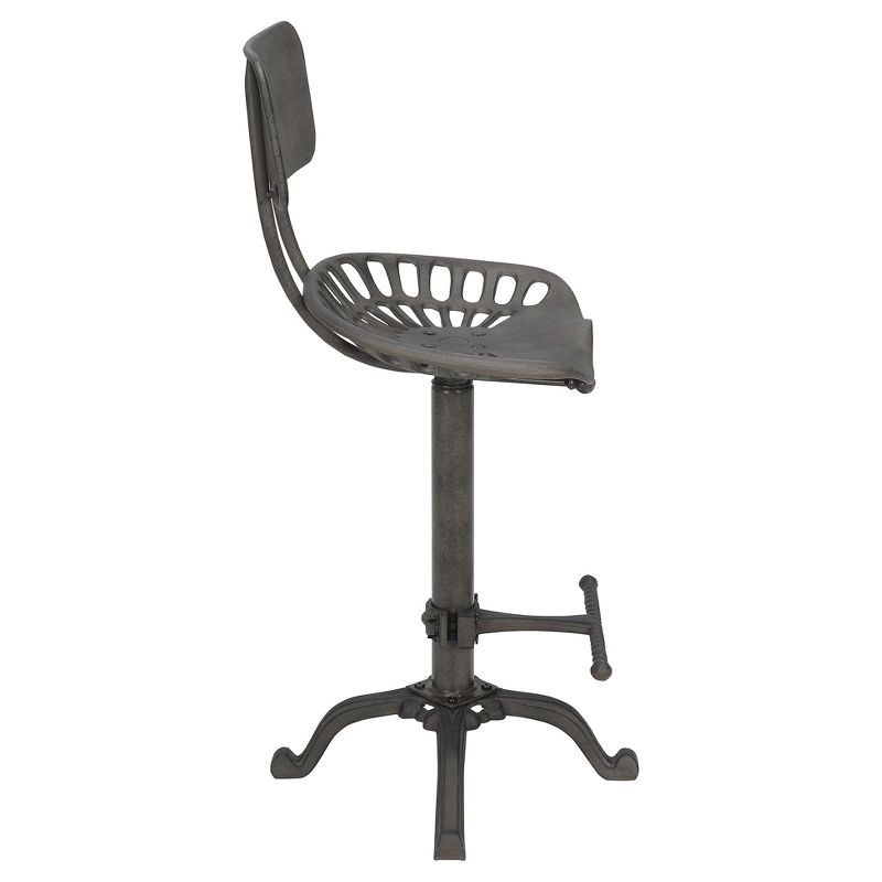 Austin Adjustable Tractor Seat Counter Height Barstool with Back - Carolina Chair & Table, 3 of 5