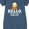 Girls' - Garfield - Hello Go Home Now Graphic Short Sleeve Fleece Dress - 2 of 4