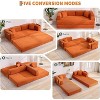 78" Convertible Chaise Lounge Sofa Bed, Corduroy Folding Sleeper Sofa, Oversized Folding Chair, No-Assembly, Modular Couch Bed Lounge Couch - 4 of 4