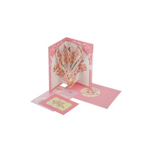 Unique Bargains Greeting Card Red 6.3"x4.3"x0.4" 1 Pc - 1 of 4