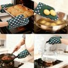 REGALWOVEN Soft Floral Oven Mitts, Heat-Resistant Cooking Gloves, Thick Cotton Lining, Gripping for Baking, Kitchen Mitts Set of 2 - 2 of 4