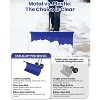 Heavy-Duty Steel Snow Pusher with Wheels, Adjustable Blade & Height Handle, Back-Saving Driveway Snow Plow for Efficient Removal - 4 of 4