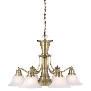 Vaxcel Standford 6 - Light Chandelier in  Antique Brass - 1 of 1