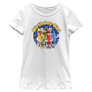 Girl's Crayola Birthday Girl Crayons Squad  T-Shirt - White - X Small - 1 of 4