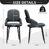 DYHOME Dining Chairs Modern Kitchen Chairs Set of 6, PU Leather Restaurant Chairs - 2 of 4