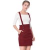 Allegra K Women's Button Decor High Waist Straight Braces Suspender Skirt - 2 of 4