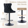 QingMoon Swivel Bar Stools Set of 2, Adjustable Barstools, Velvet Tufted Counter Height Chairs with Nailhead Trim for Kitchen Island, Home Pub - 2 of 4