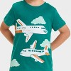 Toddler Boys' Short Sleeve Airplanes Graphic T-Shirt - Cat & Jack™ Green - image 2 of 4