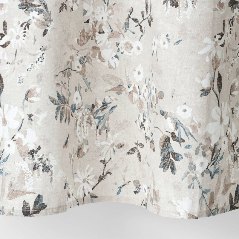 Neutral Floral Shower Curtain - Threshold&#8482;, 4 of 8