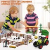 TEMI 69-Piece Farm Animal Toys Set with Tractor, Trailer, Fence & Figures, Complete Farm Playset for Kids and Toddlers Ages 3-12 - 3 of 4