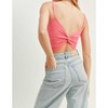 Women's Twist Back Cropped Tank Top - LUSH - 2 of 3