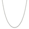 Black Bow Jewelry 2.5mm Sterling Silver D/C Solid Open Cable Chain Necklace - 3 of 4