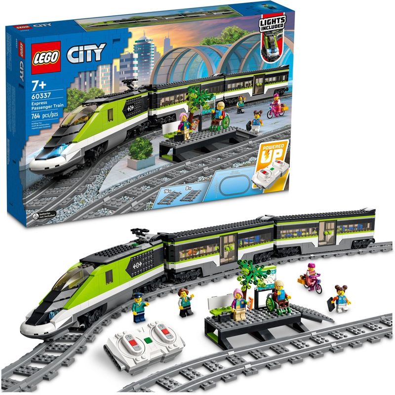 LEGO City Express Passenger Train Toy RC Lights Set 60337, 1 of 8