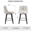 CAVINAS 25"Swivel Bar Stools Counter Height,Set of 2,Modern Counter Stools,360° Swivel Chairs with Upholstery Backrest&Footrest - 4 of 4
