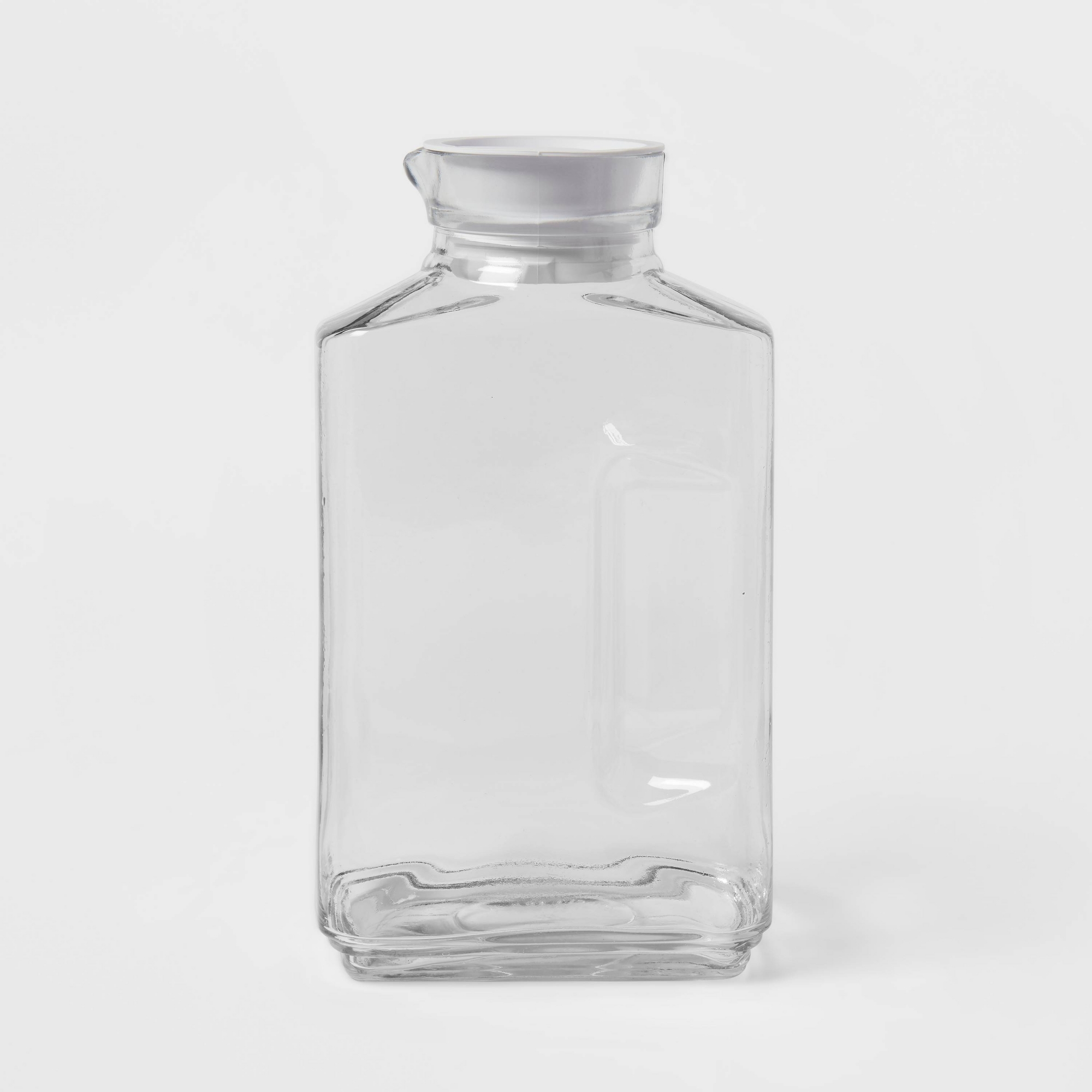 64oz Glass Straight Side Pitcher with Lid - Threshold™