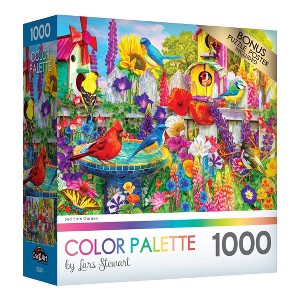 RoseArt Color Palette Bird Bath Garden Jigsaw Puzzle - 1000pc - 1 of 4